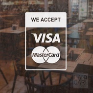 Sticker Cutting Decal Visa Mastercard Credit Card Glass Wall Sticker