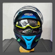 Gille Helmet 135 GTS V1 X-Saber matte blue fullface dual visor helmet