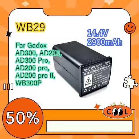 ALLCCX 14.4V 2900mAh Battery WB29 for Godox AD300, AD200, AD300 Pro, AD200 pro, AD200 pro II, WB300P