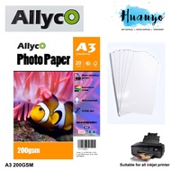 Allyco Photo Glossy Paper A3 200gsm (20 Sheets)