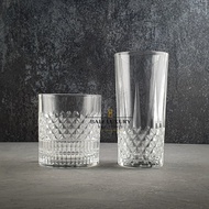Highball Rock Glass Diamond Point Glass