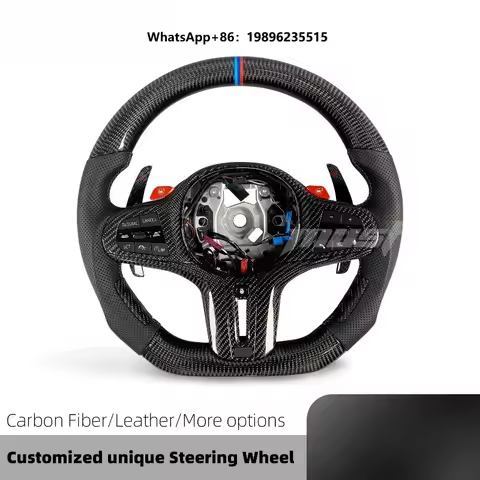 Custom Real Carbon Fiber Steering Wheel for G05 G20 G30 G2X G3X X5 X3M X4M M2 M3 M4 M5 M8 Z4 840i 74