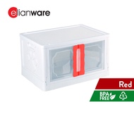 Elianware 1PC Stackable Storage Box Almari Baju Almari Plastik Serbaguna Twin Door Cabinet Toy with 