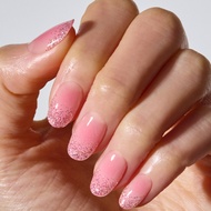 Ohora Gel Nail Strip Semi Cured Pink Glitter Gradient Nail Sticker Spring Nail 30pcs