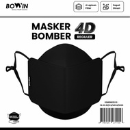 Bowin Masker 4D 4Ply 4 Lapisan Masker Motor Masker Kain Kesehatan