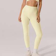 Leisurewear Active Pastel High-Rise Bottom Lift Active Buter Yellow Workout Leggings