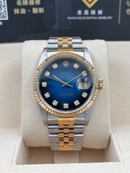 (Sold )二手 USED  ROLEX 勞力士 DATEJUST 16233 藍色鑽石字 約1994 淨錶 WATCH ONLY