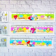 JR - 15CM PLASTIC RULER FULL CUTE MOTIF LONG RULER/ PLASTIC RULER/ RULER/