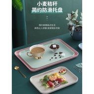 Household Tea Cup Tray Rectangular ins Style Plastic Water Cup Dinner Plate Small Plate Cup Fruit Pl