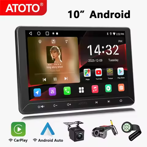 ATOTO 10 inch Android Car Stereo 2 Din Bluetooth WIFI Apple Carplay Android Auto Screen 2Din Automot