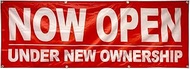 4 Less Co 2x6 Feet NOW OPEN UNDER NEW OWNERSHIP Banner Store Sign Fabric Polyester rb