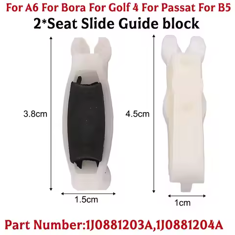 2pcs Seat Slide Guide Block 1J0881203A,1J0881204A Fit For A6 For Bora For Golf 4 For Passat For B5 P