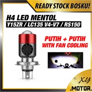 MENTOL DEPAN LED H4 HS1 8000K TZM150 DASH RS150 Y15 FZ150 LAGENDA-Z LC135 v4-v7 SYM VF3i