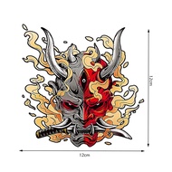 JDM สะท้อนแสง Grimace ซามูไรรถจักรยานยนต์ถังน้ำมันเชื้อเพลิงร่างกายสติ๊กเกอร์รถกันน้ำปกรอยขีดข่วน Ap