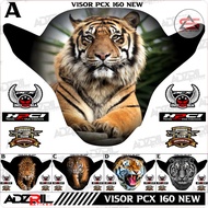 Winshield visor sticker honda pcx 160 new tiger cool Winshield sticker/ white tiger visor sticker/ w