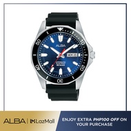 Alba Philippines AL4465X1 Blue Dial Black Silicon Strap Mens Automatic Watch 43mm