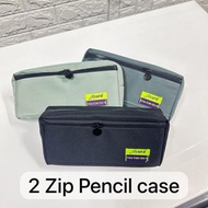 2 Zip Pencil Case Student Pencil Case Coin Bag Cosmetic Bag Storage Bag Boys Girls School Supplies O