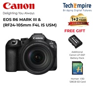Canon EOS R6 Mark III / R6MKIII Body Lens (RF24-105mm F4-7.1 IS STM, RF24-105mm F4L IS USM)
