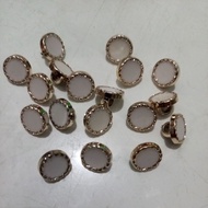 11mm white/black gold mushroom buttons, contents: 12 pcs