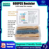 NovaLab 1/4W Resistance 1% Metal Film Resistor Assorted Kit Each 20 Total 600pcs 47Ω/220Ω/1K/10K/47K