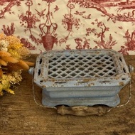 40148-迷人法國19世紀琺瑯鑄鐵取暖爐 保溫爐