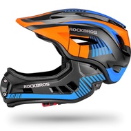 ROCKBROS Kids Full Face Helmet Kids Bike Helmets Lightweight Toddler Mountain Bike Helmet Detachable