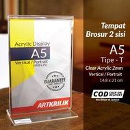 Acrylic A5 Brochure Holder. Acrylic A5 Sign Card