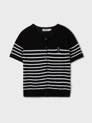 WHOAU Áo Len Steve Summer Short Sleeve_WHCKF2541F