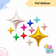 Four Point Foil Balloon 40cm Four Point/ 25cm Four Point/ Four-Sided Star Foil/