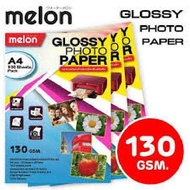 กระดาษผิวมัน Photo A4  Melon Glossy Photo Paper -หนา 130-240แกรม -100 แผ่น/1เเพ็ค