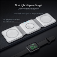 60W Wireless Charger 3 in 1 Magnetic Charger Foldable Fast Charger For Apple & Andriod Devices (Smar