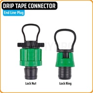 DRIP TAPE CONNECTOR - END LINE PLUG | HYDROPONIC IRRIGATION DRIPTAPE HOSE CONNECTOR - STOPPER END CO
