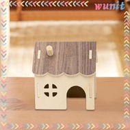 [Wunit] Hamster Wood House Hideout Hamster Habitats Decor for Syrian Hamster Gerbils