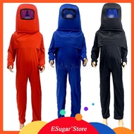 3pcs Set Game Among Us Costume For Kids Boy Jumpsuit Mask Backpack Terno for Boys Halloween Birthday