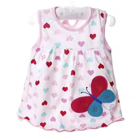 Baby Summer Dress Kids clothes girls New Year 2023 Cotton Princess Frock for Girl Clothing Printing 