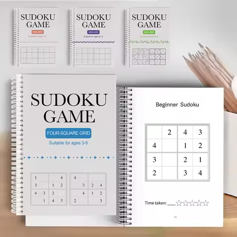 Fun & Educational Kids Sudoku Puzzle Book: Easy to Hard Levels for Children's Brain Training and Log
