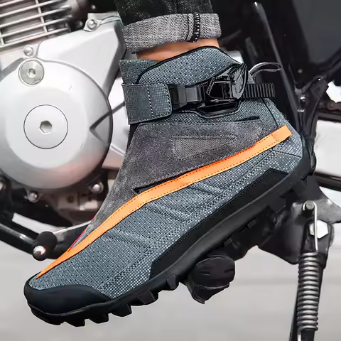 Motorcycle boots Casual men's motorcycle shoes Motorcycle riding shoes Leather motorcycle cross-coun