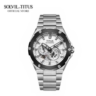 Solvil et Titus Voyager Multi-Function Automatic in White Dial and Silver Stainless Steel Men Watch 