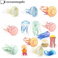 OCEANMAPDZ Ocean Animal Figurine, Solid multi-colored Jellyfish Starfish Anemones, Sea Life Figurine