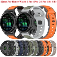 22mm Silicone Strap for Honor Watch 5 Pro 4Pro GS Pro GS4 GS3 Sport Watch Band Replacement Bracelet