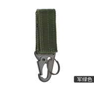 Tactical Webbing Buckle Hanging Belt Tactical Key Ring Belt Holder Nylon Clips with Hooks Keychain Carabiner Buckle for Molle Strap Webbing Attachement
