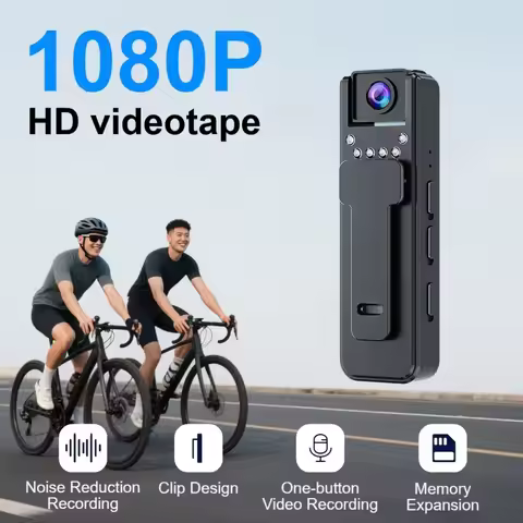 1080P Mini Body Camera 180° Rotatable Lens Body Mounted Camera Small Portable IR Night Vision Police