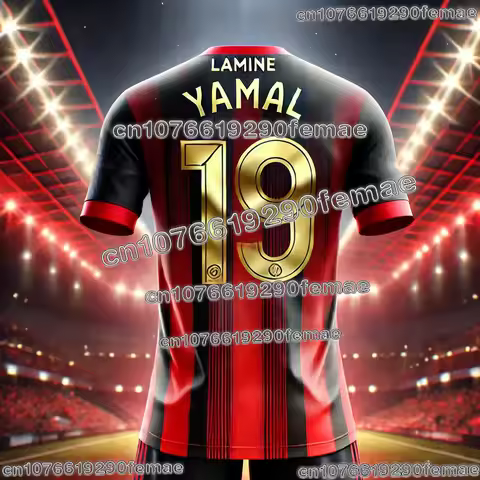 New Popular Lamine Yamal Fashion Commemorative Sports Football T-shirt Daily Breathable Quick Dry Sw