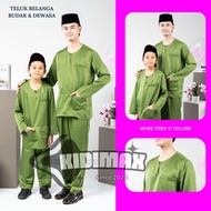 Link-3 Teluk Belanga Budak & Dewasa (Premium Quality) Pearl skin fabric Size: 2-2XL Kidimax  Baju