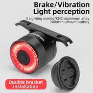 ROCKBROS Smart Bike Light Rechargeable Waterproof Taillight Auto Brake Sensing Light Bike Rear Light Bike Accessories