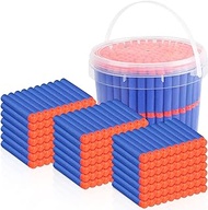 Pokiiulk Refill Darts Bullets Compatible with Nerf Guns N-Strike Elite Series, Refill Darts Premium Foam Bullets Pack with Portable Storage Bucket…