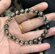 ＜〽️超值放漏＞(送順豐)💚👻🍵(聚寶盆)8.3㎜(13)天然綠幽靈巴西綠幽靈聚寶盆單圈手串手鏈(招正財旺事業)