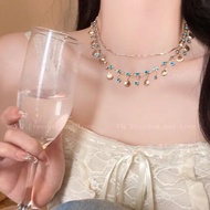 Ocean Shell & Crystal Drop Necklace