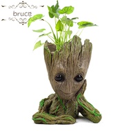 BRUCE1 Groot Flower Pot For Kids Home Decor Garden Planter Pen Pot Tree Man Groot Model Toys