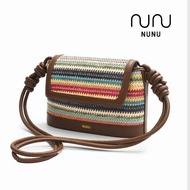 NUNU Remi Bag - Women Fashion Crossbody Bag Handbag PU Leather Straw Woven Women's Handbag Sling Bag